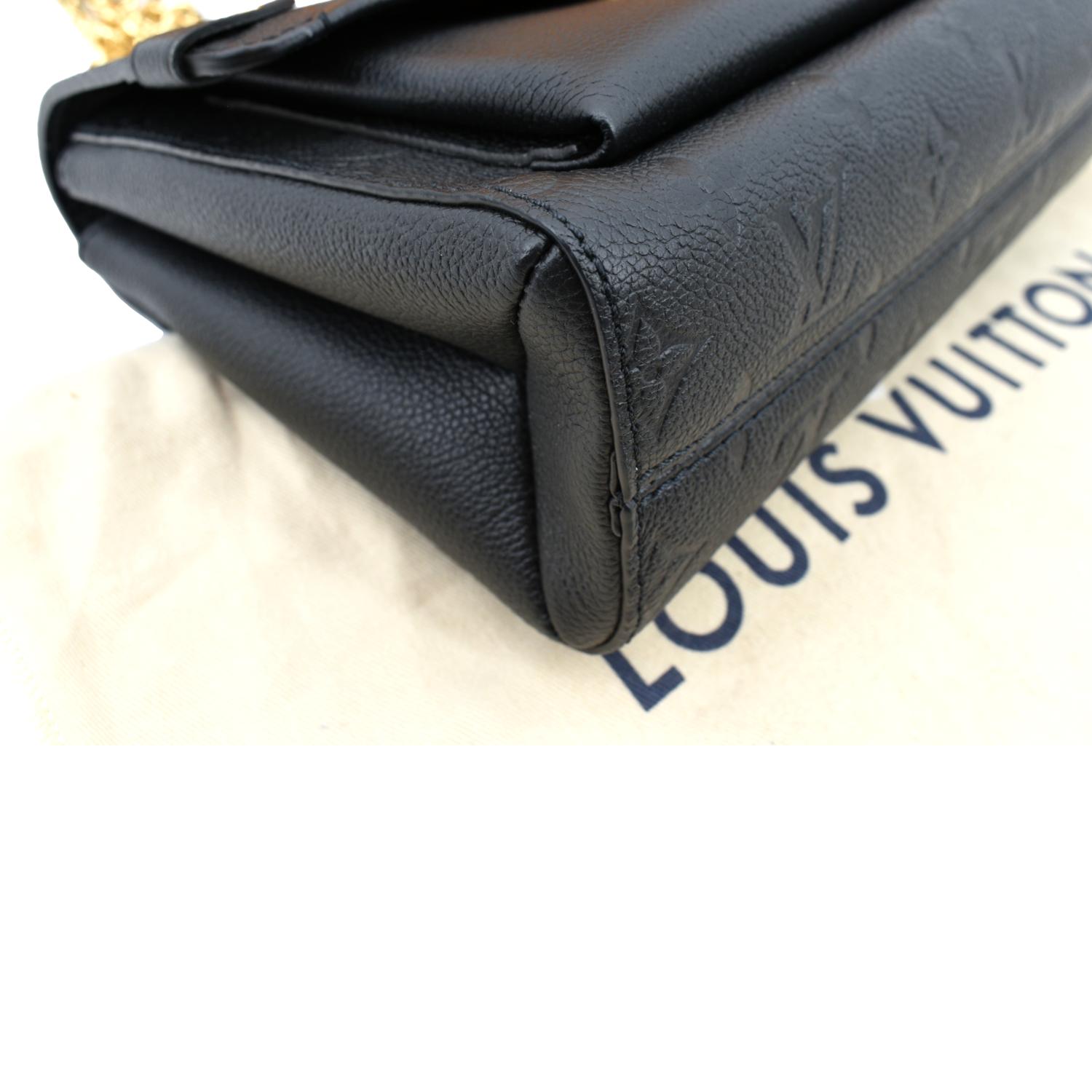 LOUIS VUITTON Vavin PM Monogram Empreinte Leather Shoulder Bag Black