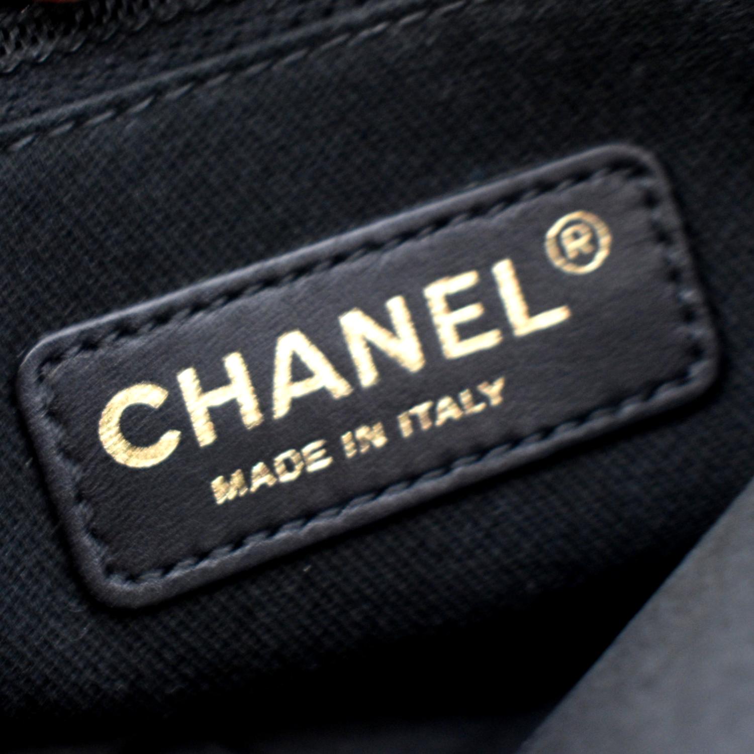 CHANEL Double Zip Patent Leather Shoulder Bag Navy Blue