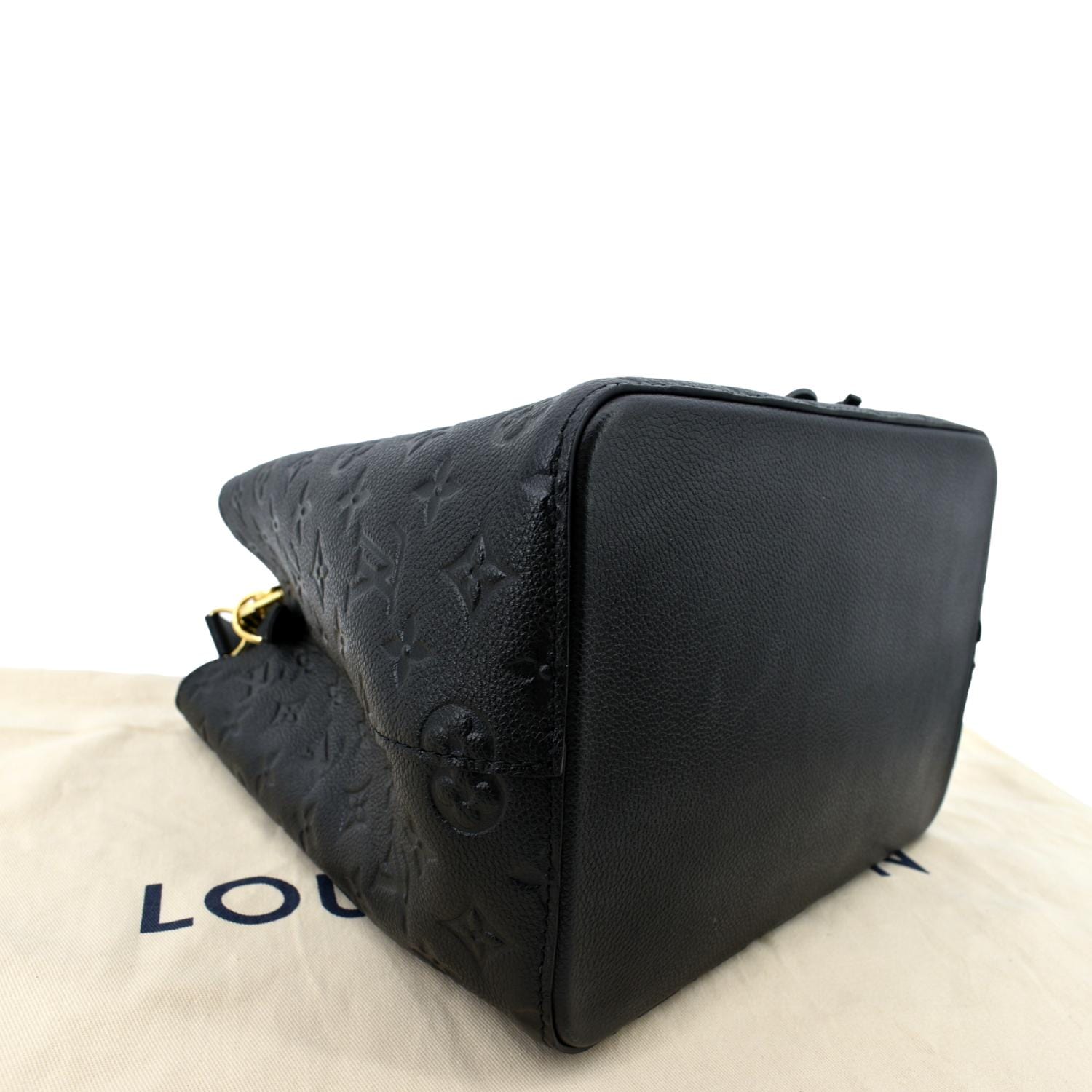 LOUIS VUITTON NeoNoe MM Monogram Empreinte Leather Shoulder Bag Black