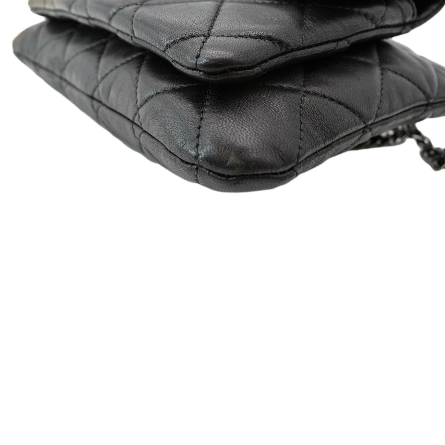 CHANEL Mineral Nights Flap Quilted Leather Shoulder Bag Black