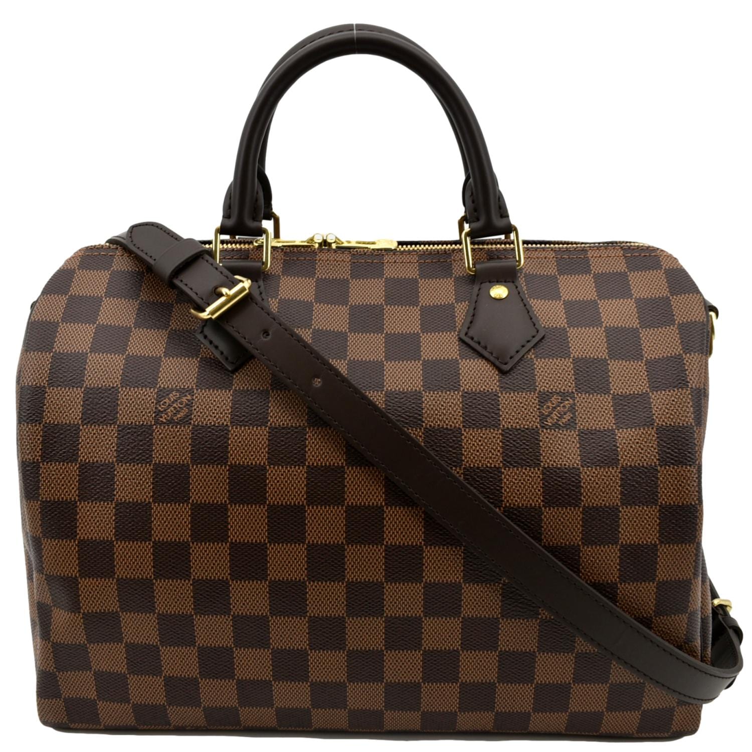 LOUIS VUITTON Speedy 30 Bandouliere Damier Ebene Shoulder Bag Brown