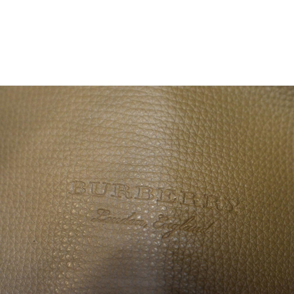 BURBERRY Reversible Haymarket Coated Canvas Tote Bag Tan