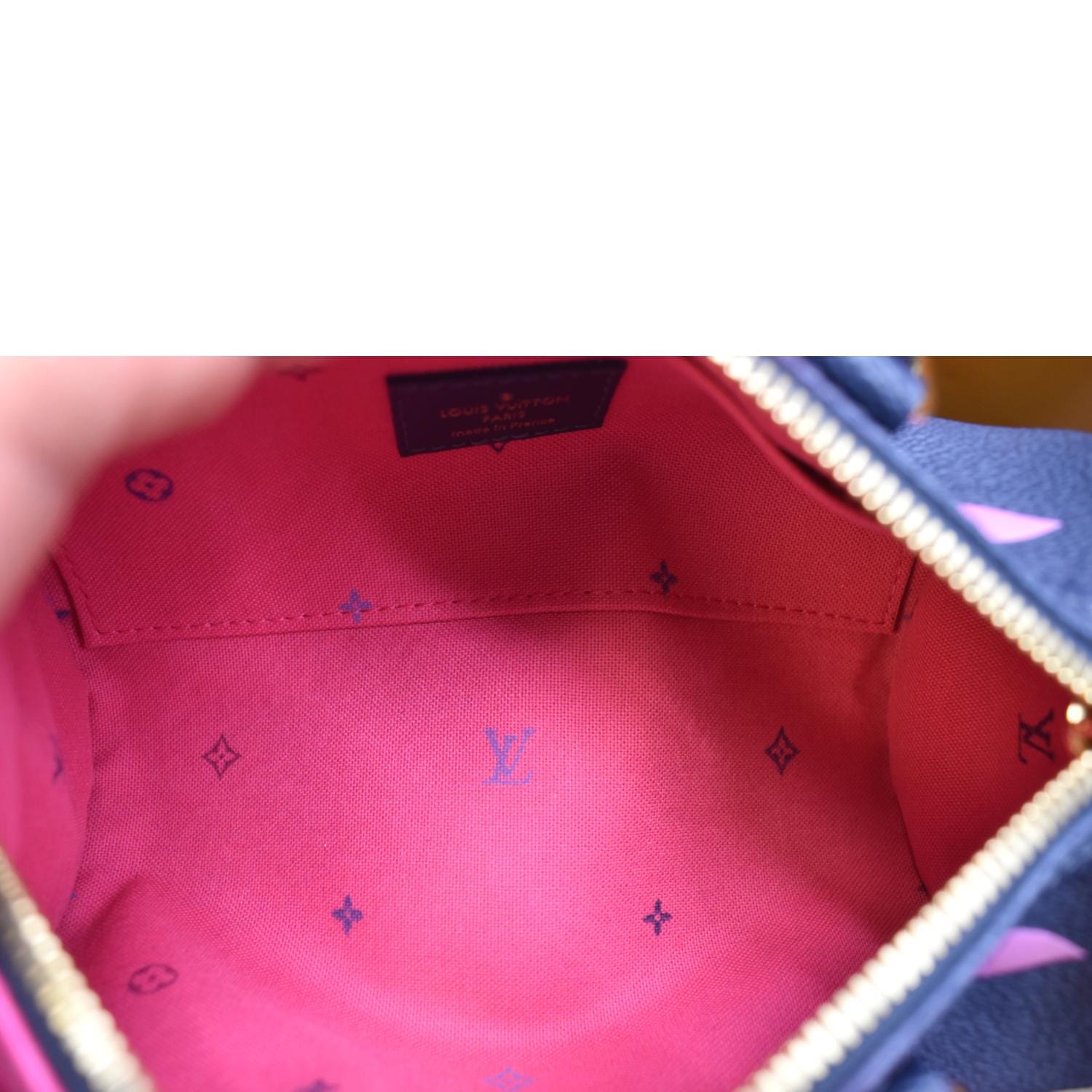 LOUIS VUITTON Papillon BB Monogram Canvas Shoulder Handbag Midnight Fuchsia