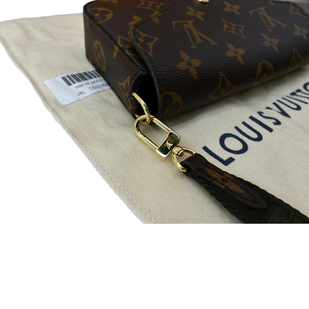 LOUIS VUITTON Felicie Strap & Go Pochette Monogram Canvas Shoulder Bag Brown