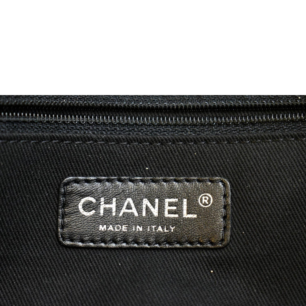 CHANEL Rope Handle Flap Chevre Leather Shoulder Bag White