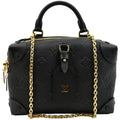 LOUIS VUITTON Petite Malle Souple Monogram Empreinte Shoulder Bag Black
