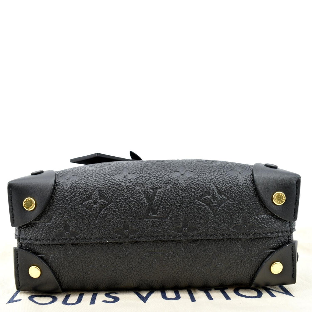 LOUIS VUITTON Petite Malle Souple Monogram Empreinte Shoulder Bag Black