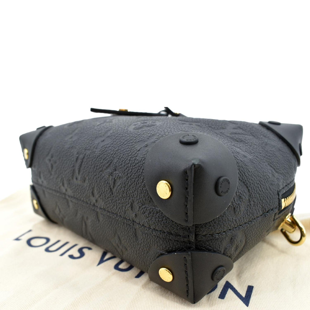 LOUIS VUITTON Petite Malle Souple Monogram Empreinte Shoulder Bag Black