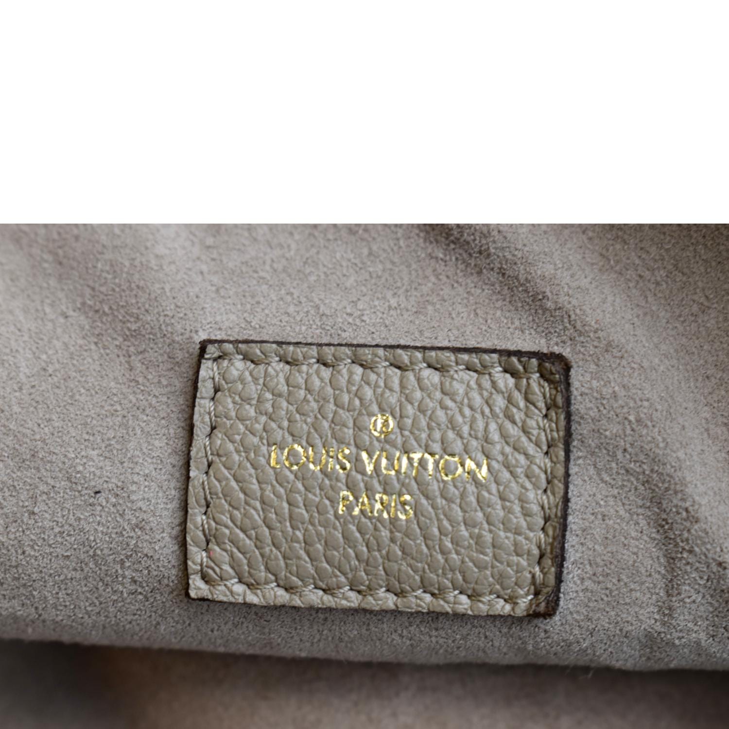LOUIS VUITTON Maida Monogram Empreinte Leather Hobo Shoulder Bag Tourterelle