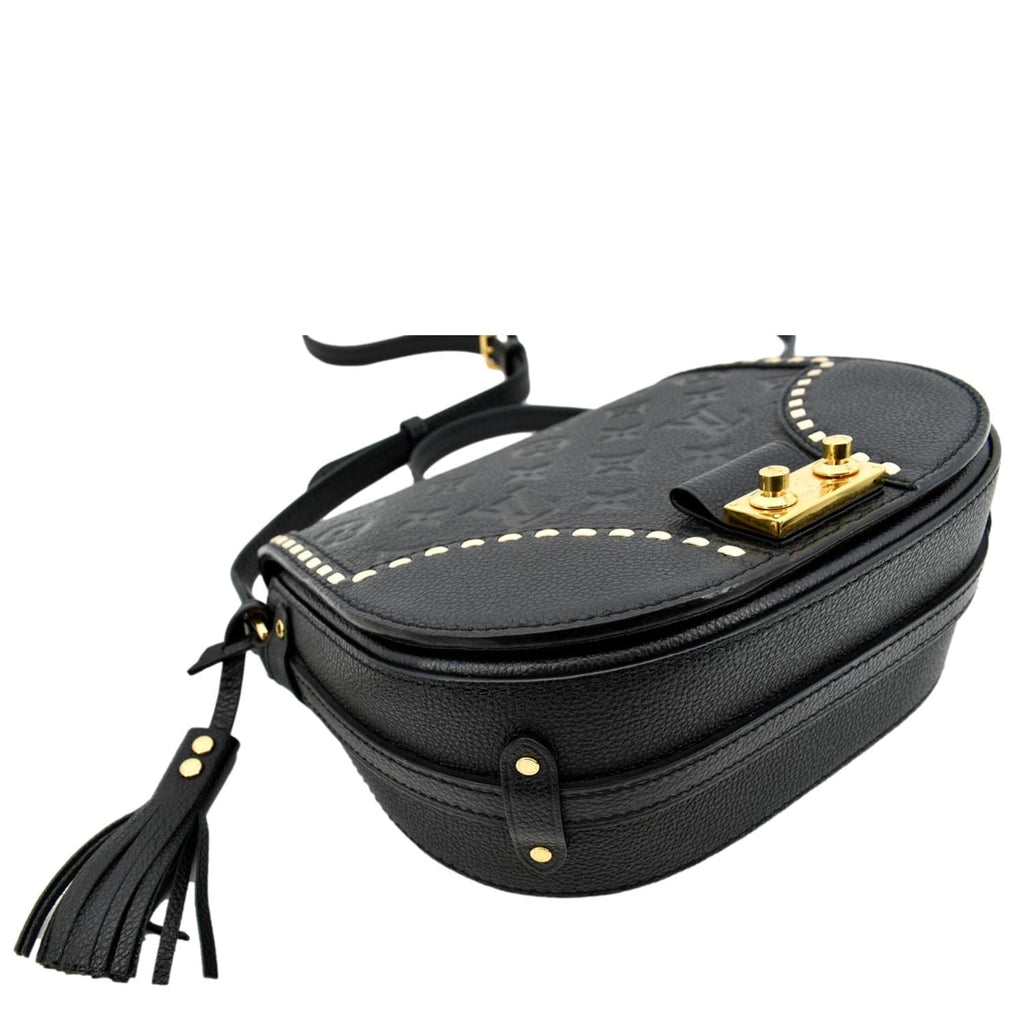 LOUIS VUITTON Junot Empreinte Leather Shoulder Bag Black