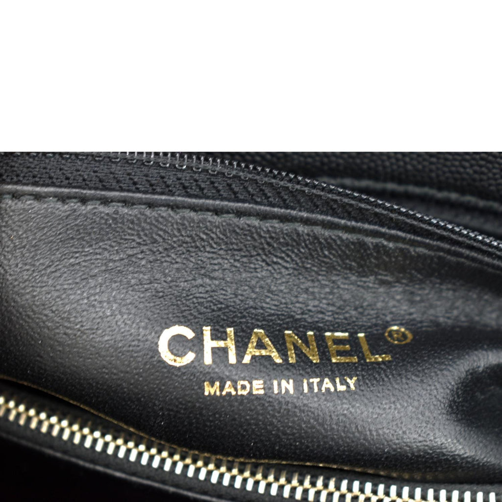 CHANEL Small Coco Quilted Caviar Lizard Handle Shoulder Bag Black  - Hot Deals