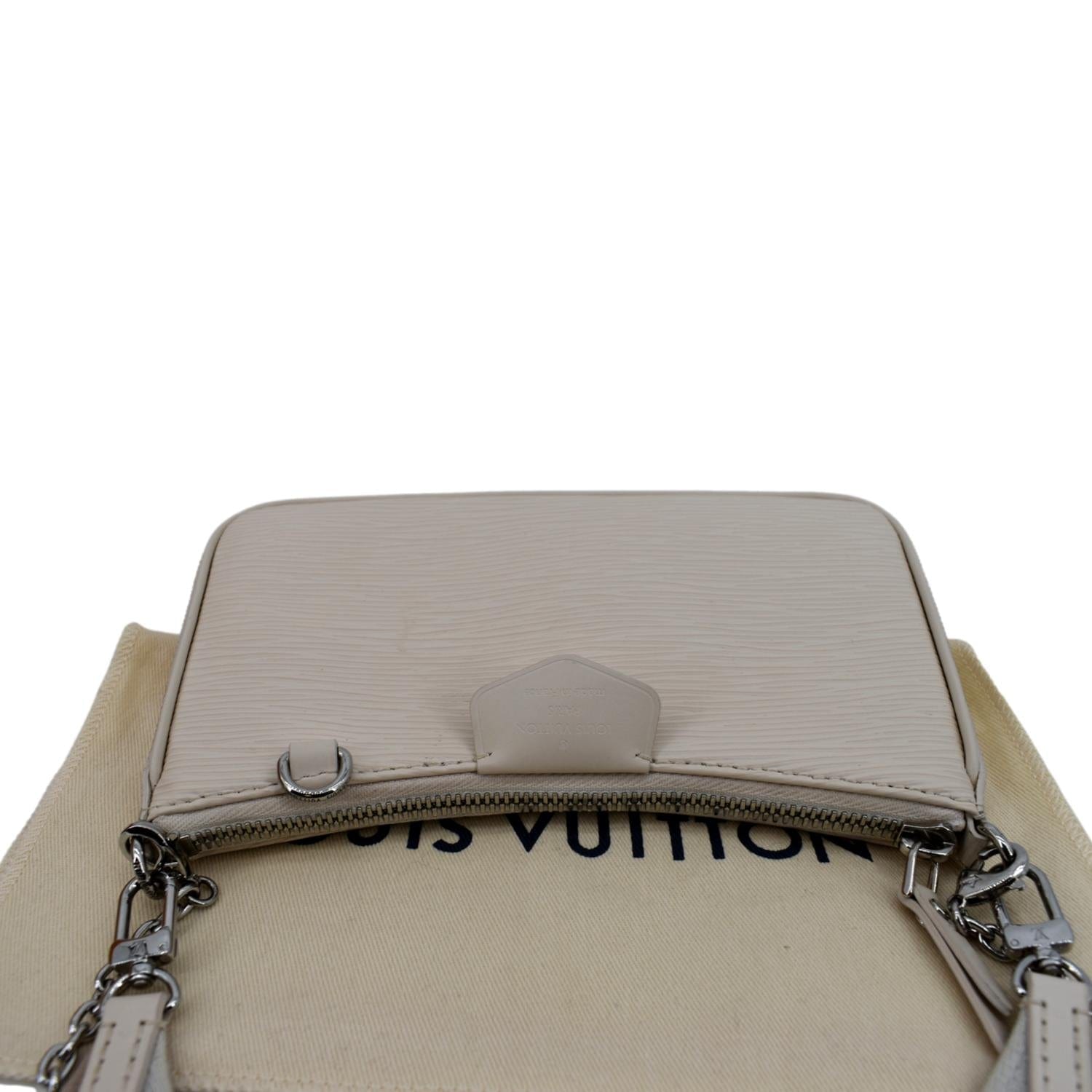 LOUIS VUITTON Easy Pouch On Strap Epi Leather Shoulder Bag Cream