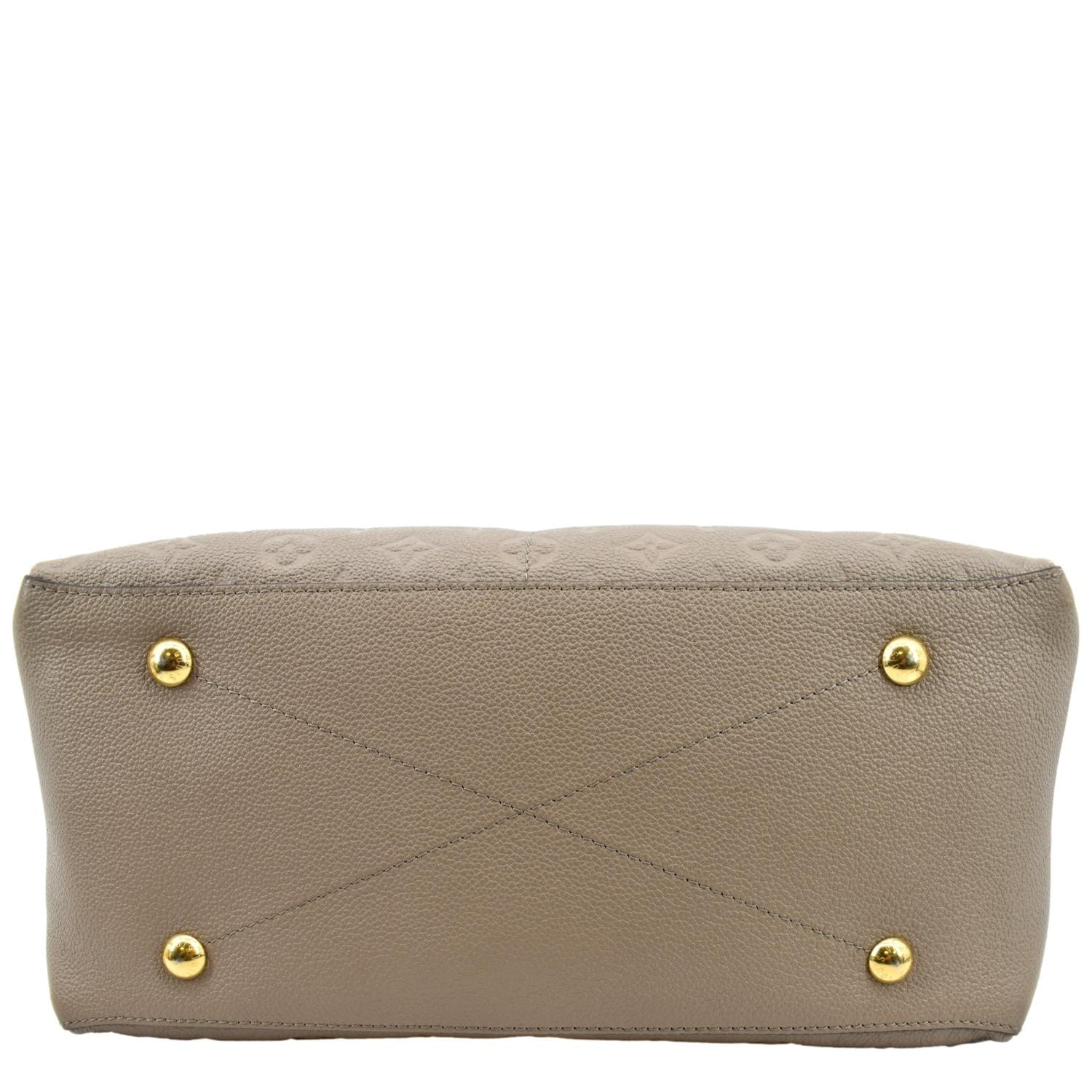 LOUIS VUITTON Maida Monogram Empreinte Leather Hobo Shoulder Bag Tourterelle
