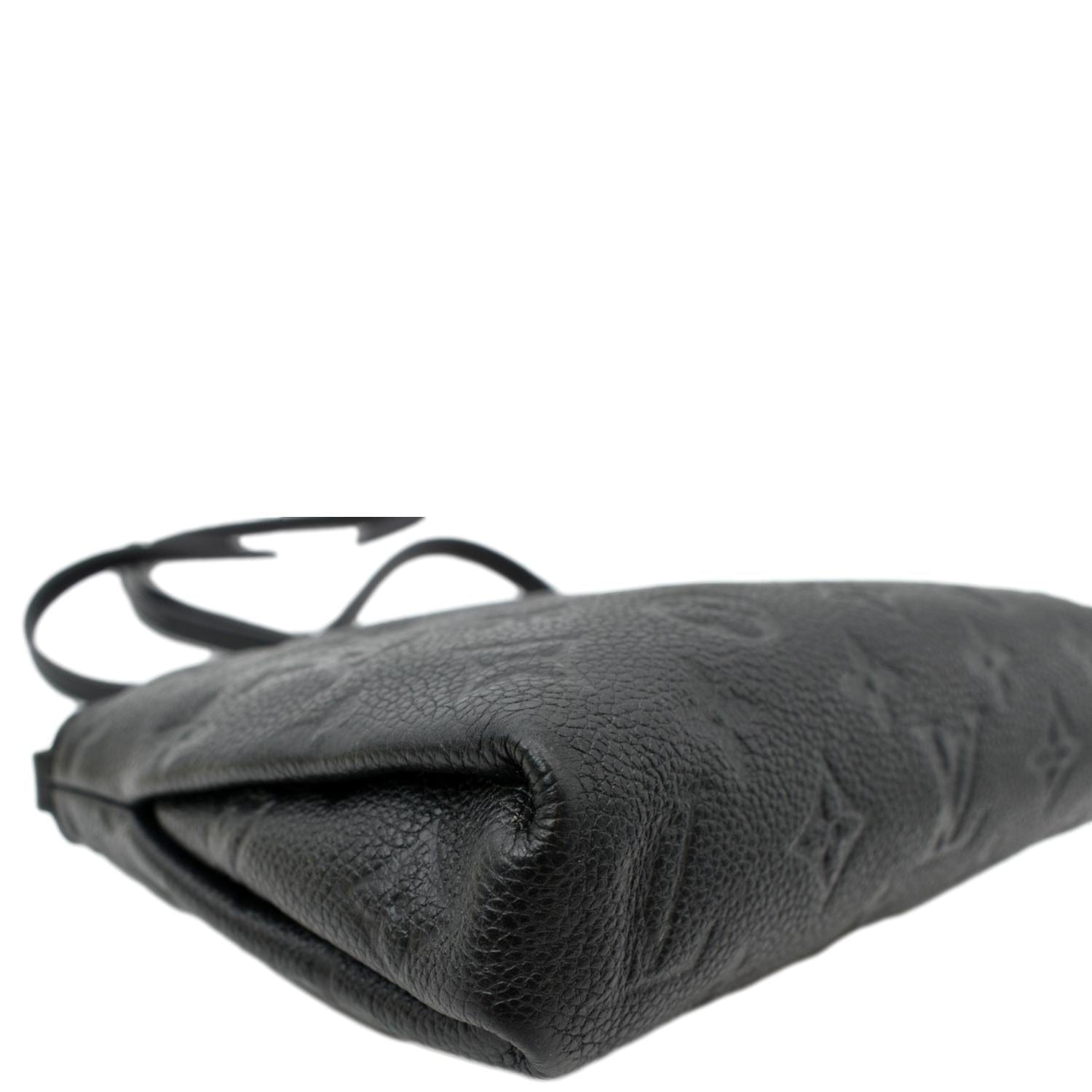 LOUIS VUITTON Pallas Monogram Empreinte Clutch Crossbody Bag Black