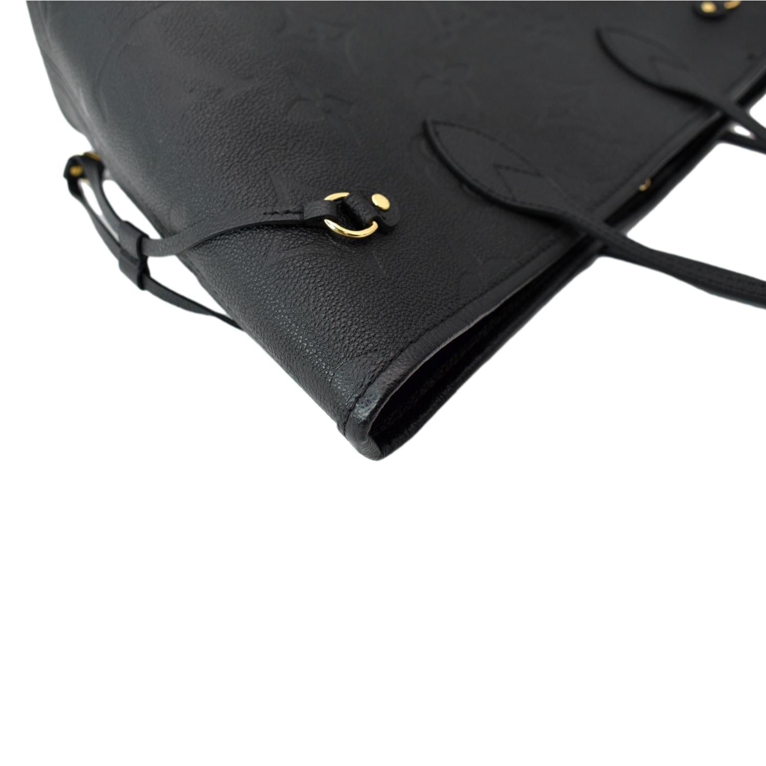 LOUIS VUITTON Neverfull MM Monogram Empreinte Tote Bag Black