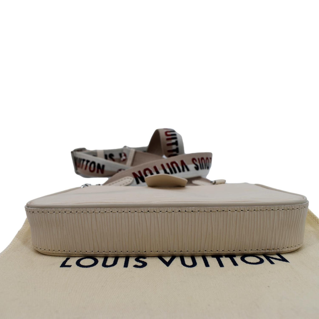 LOUIS VUITTON Easy Pouch On Strap Epi Leather Shoulder Bag Cream