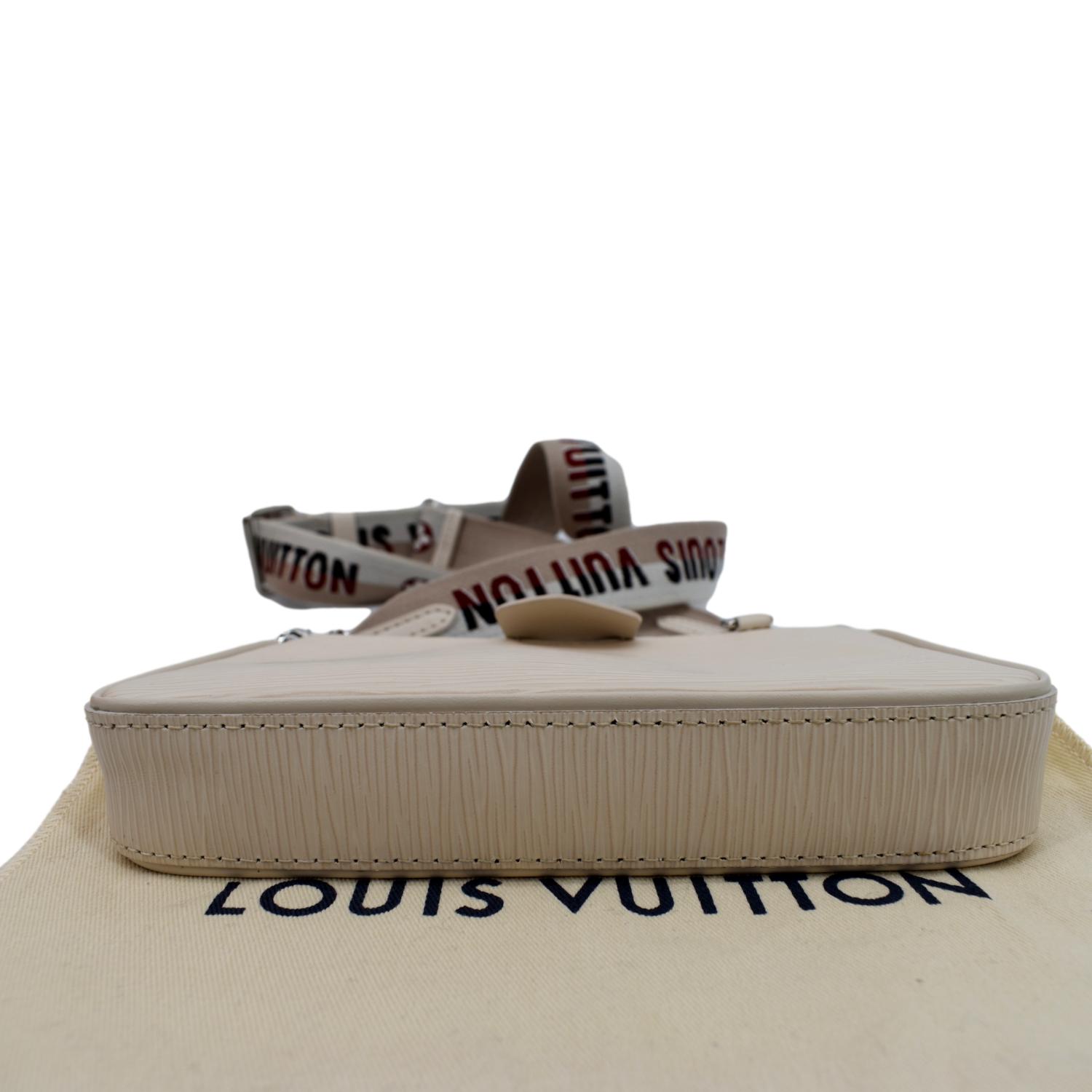 LOUIS VUITTON Easy Pouch On Strap Epi Leather Shoulder Bag Cream