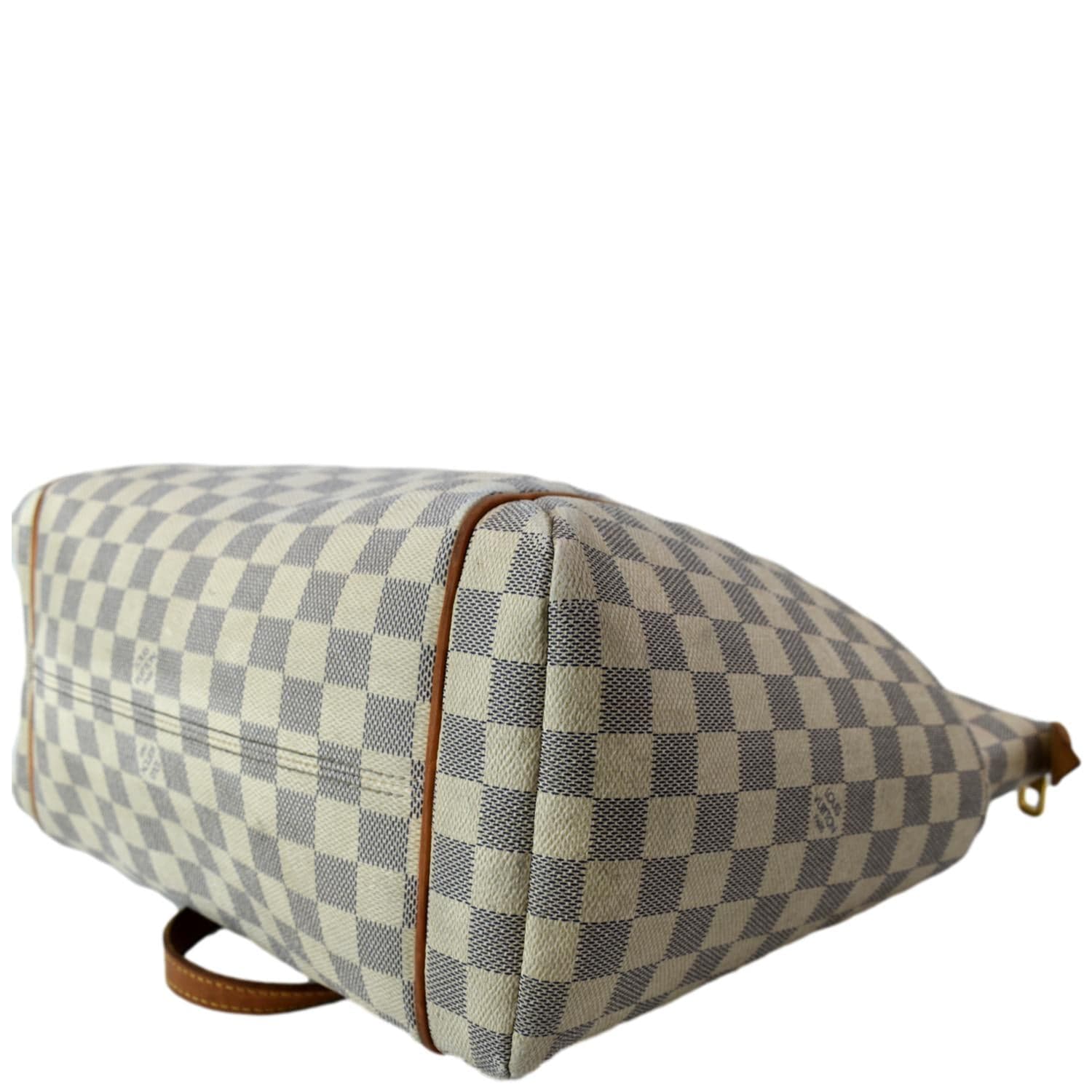 LOUIS VUITTON Totally MM Damier Azur Shoulder Bag White
