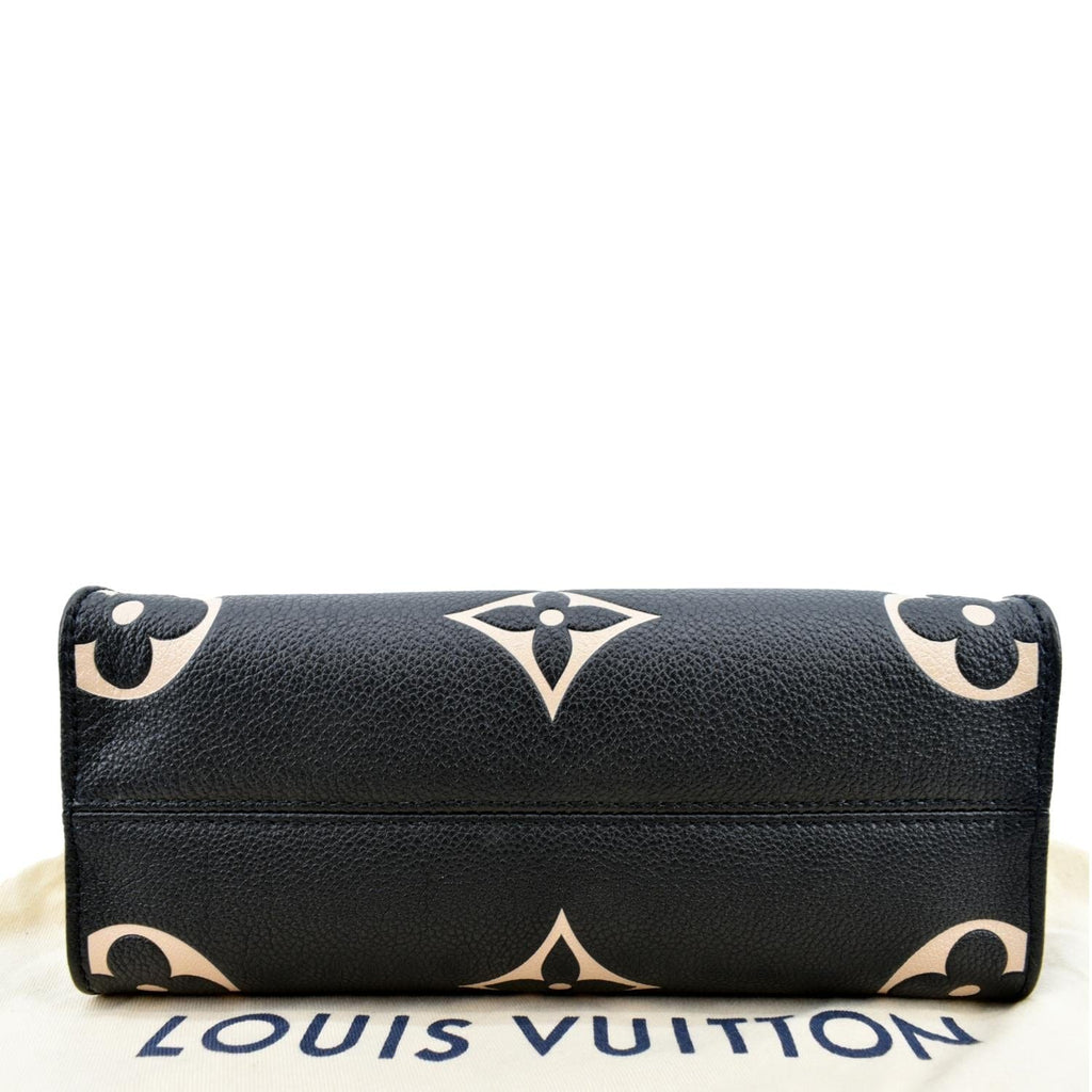 LOUIS VUITTON Onthego PM Bicolor Monogram Empreinte Shoulder Bag Black