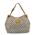 LOUIS VUITTON Galliera PM Damier Azur Shoulder Hobo Bag White