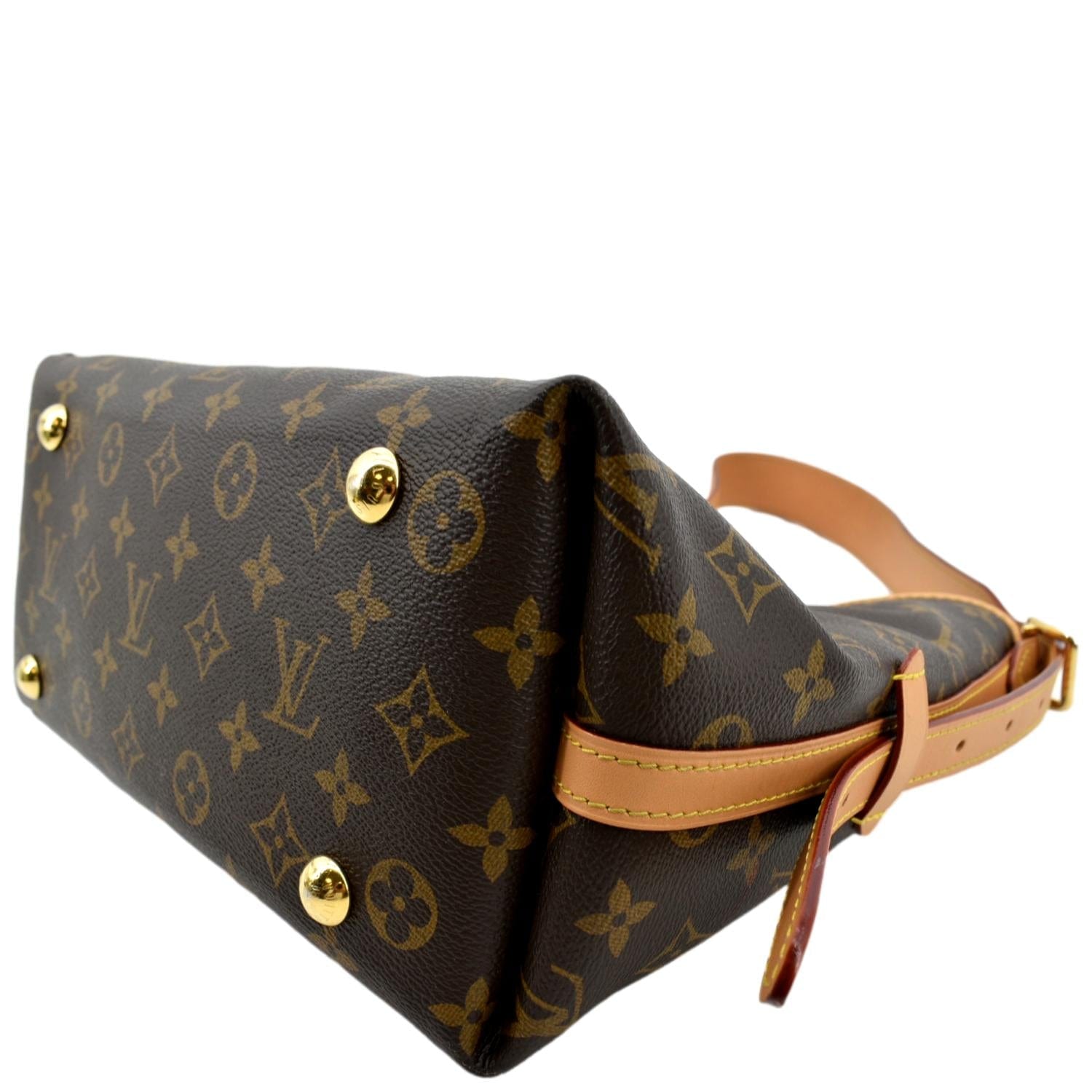 LOUIS VUITTON Carryall PM Monogram Canvas Shoulder Bag Brown