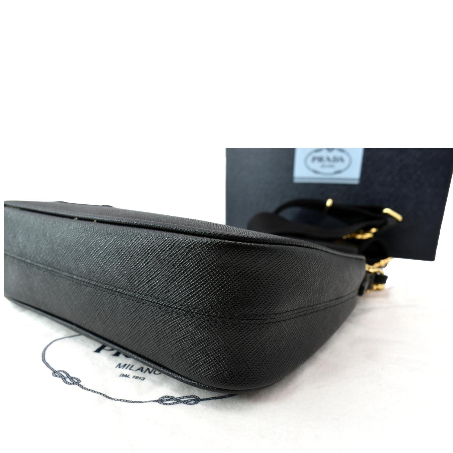 PRADA Re-Edition 2005 Saffiano Leather Shoulder Bag Black