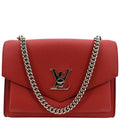 LOUIS VUITTON My Lockme Chain Leather Shoulder Bag Red