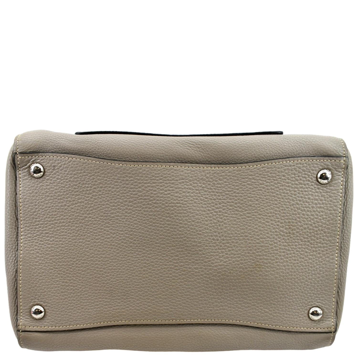 PRADA Leather Tote Shoulder Bag Tan