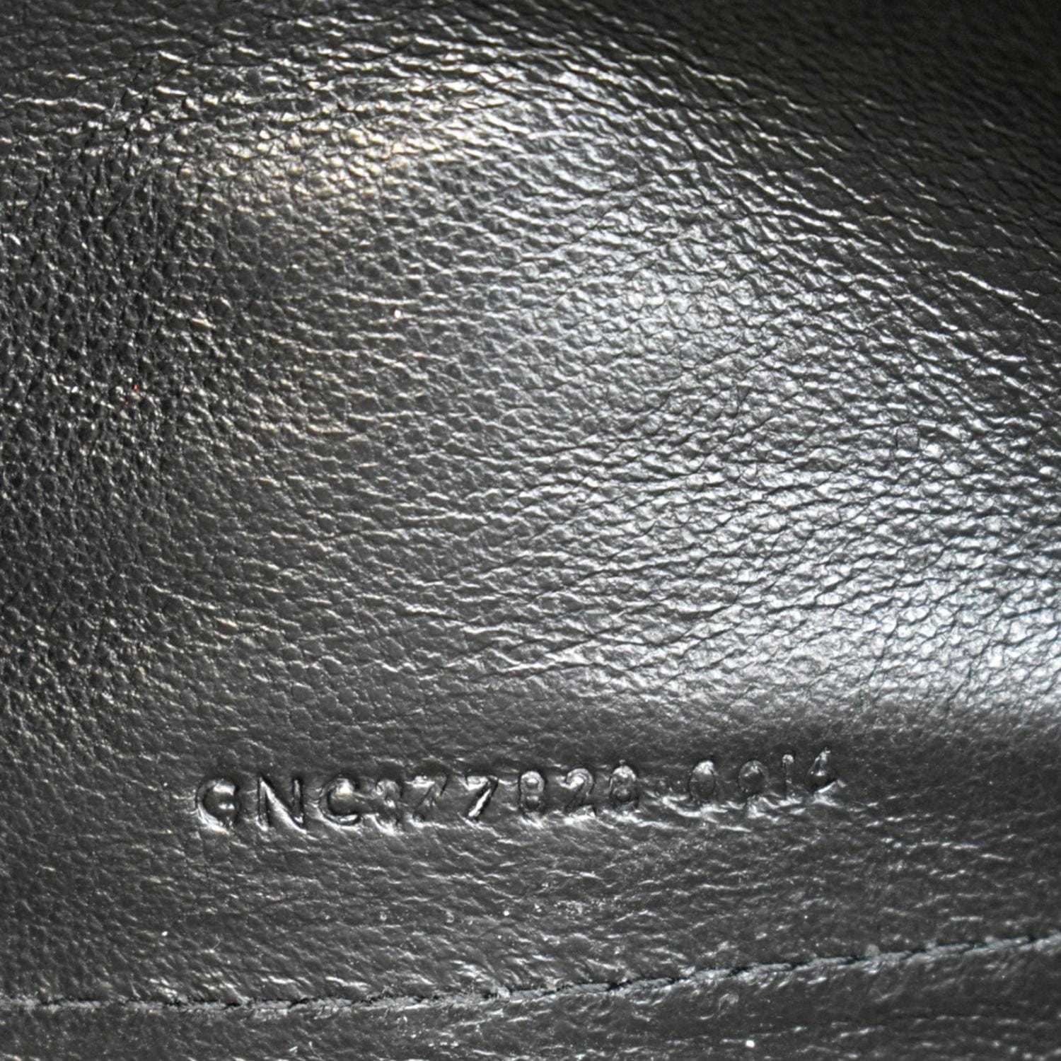 YVES SAINT LAURENT Contrast Trim Wallet on Chain Leather Shoulder Bag White