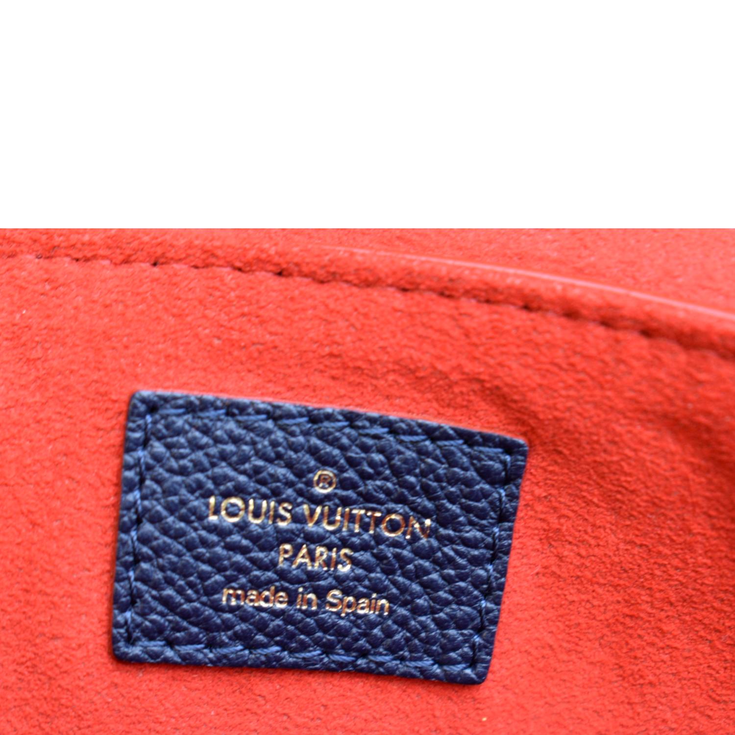 LOUIS VUITTON Georges MM Monogram Empreinte Shoulder Bag Navy Blue
