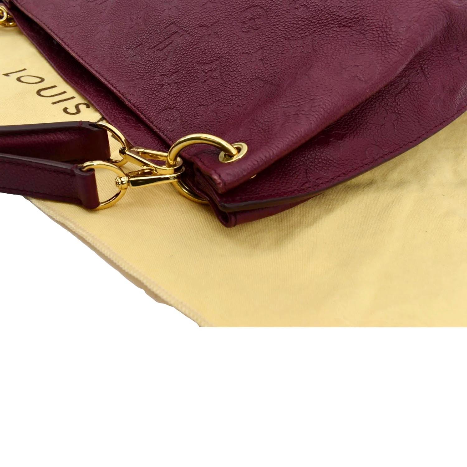 LOUIS VUITTON Metis Hobo Monogram Empreinte Shoulder Bag Maroon