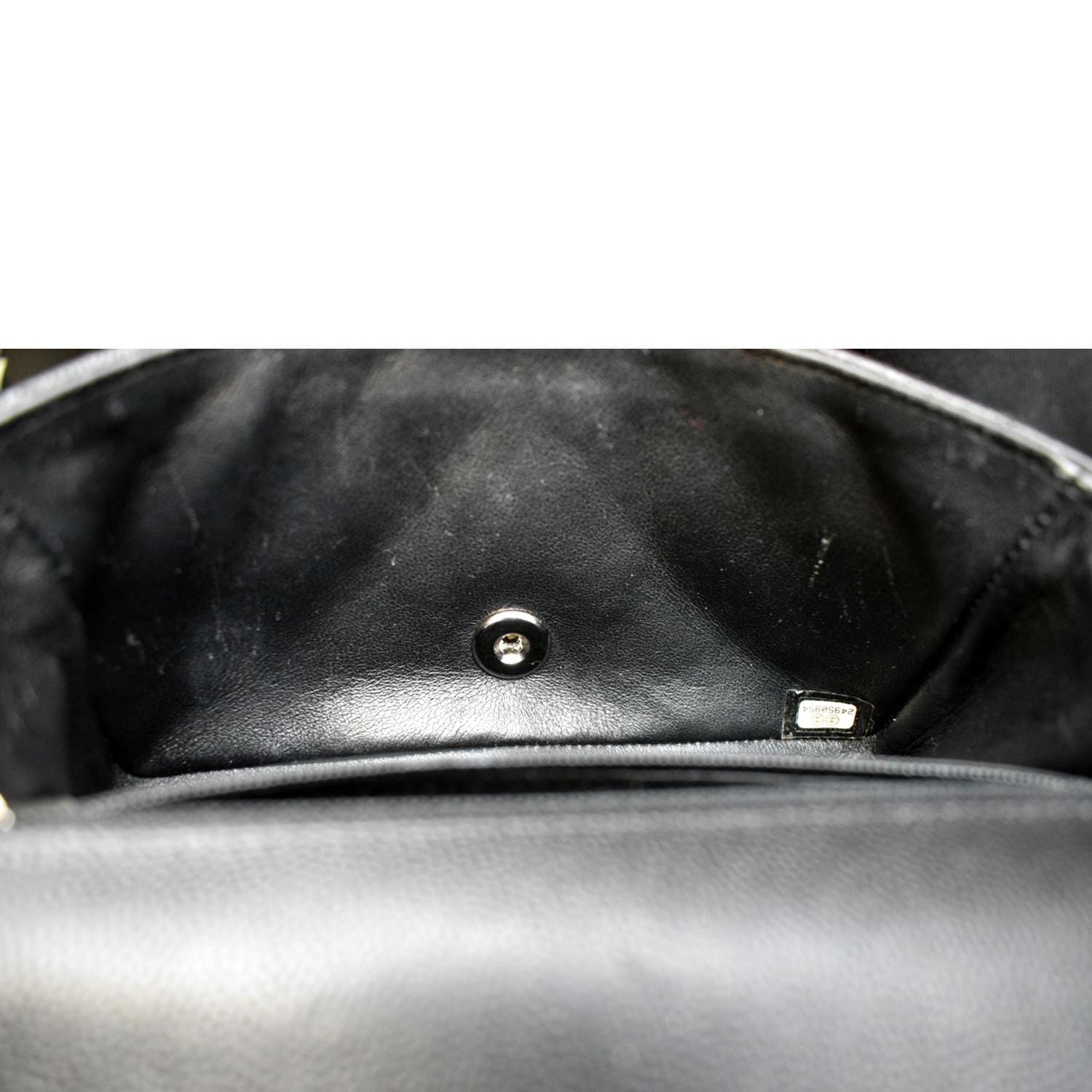 CHANEL Mini CC Flap Leather Shoulder Bag Black