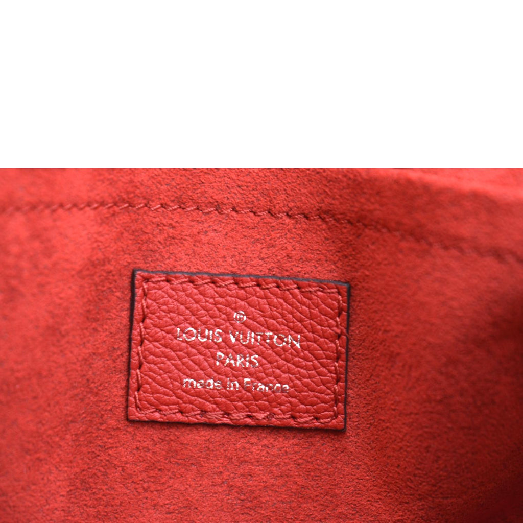 LOUIS VUITTON My Lockme Chain Leather Shoulder Bag Red