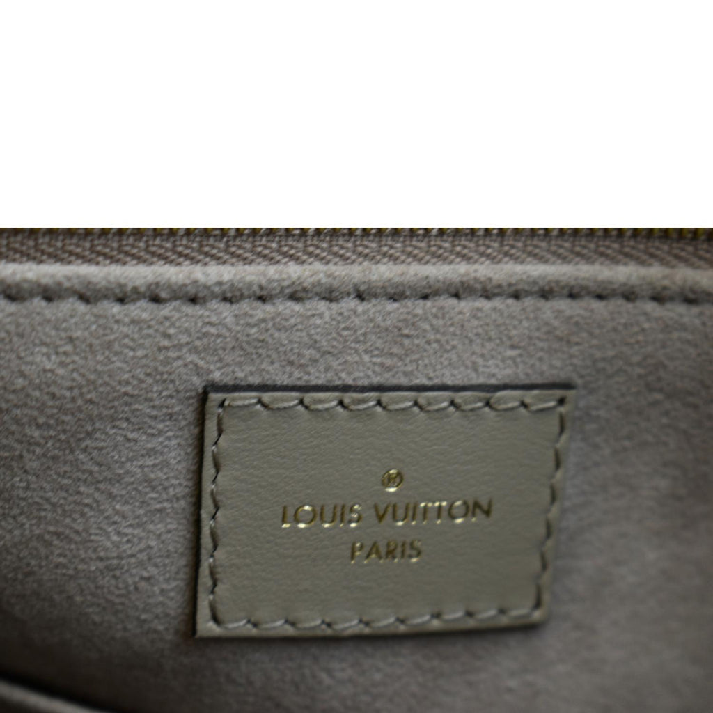 LOUIS VUITTON Onthego MM Monogram Empreinte Shoulder Bag Tourterelle