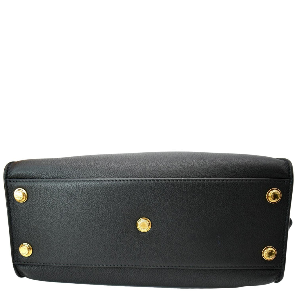 LOUIS VUITTON On My Side MM Calfskin Monogram Shoulder Bag Black