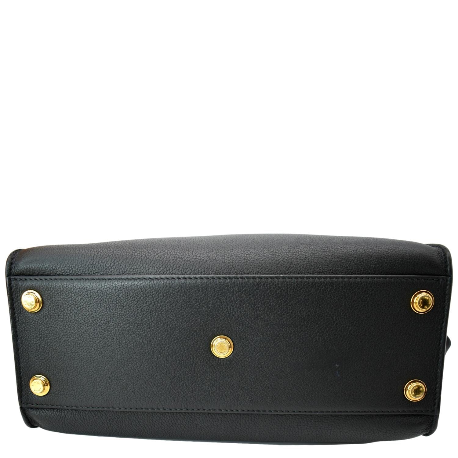LOUIS VUITTON On My Side MM Calfskin Monogram Shoulder Bag Black