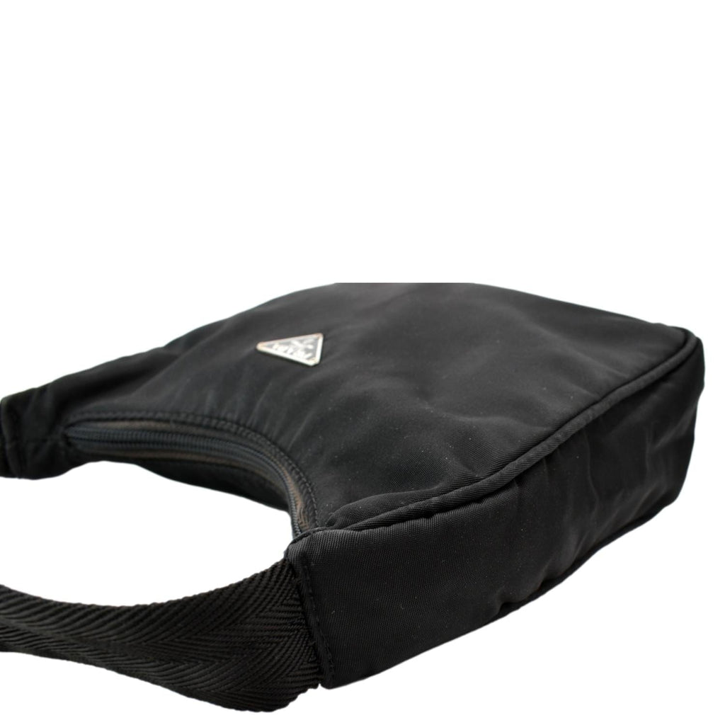 PRADA Tessuto Mini Re-Edition Nylon Shoulder Bag Black