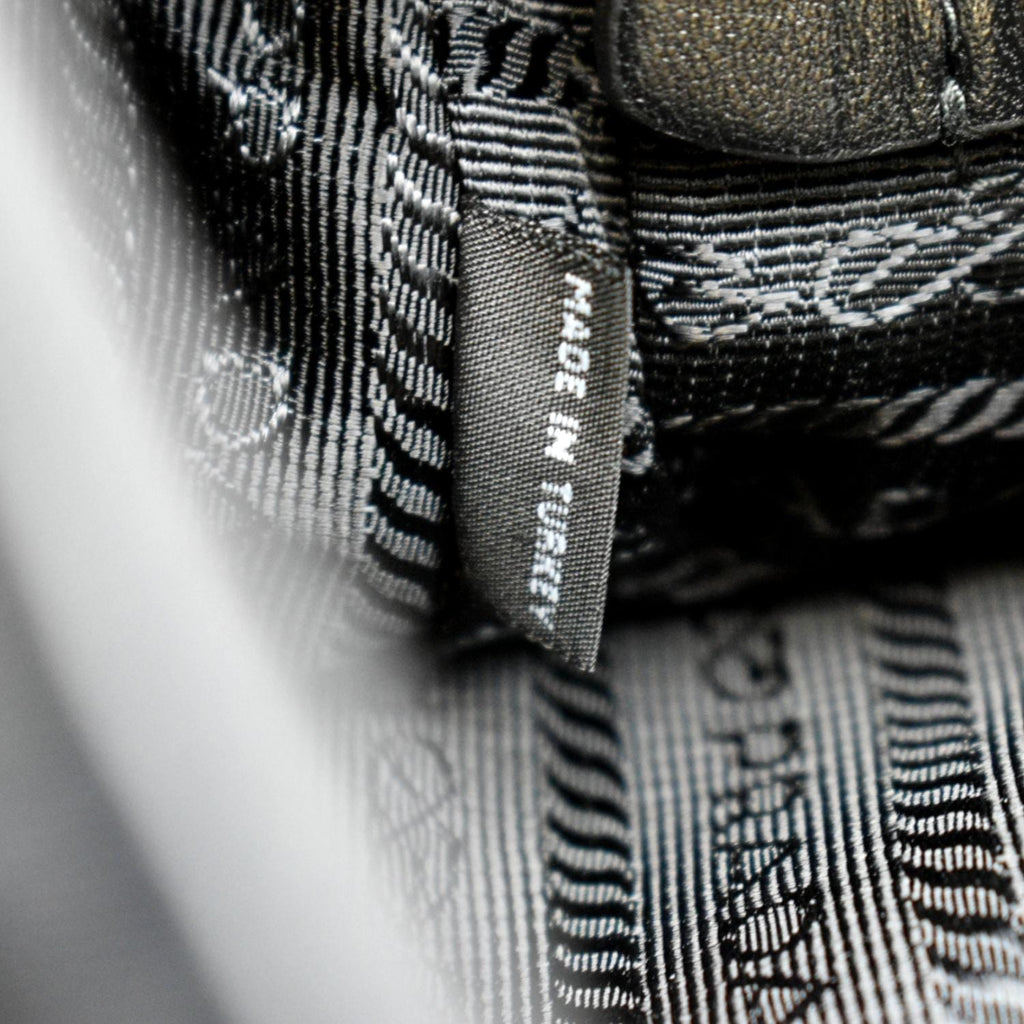 PRADA Tessuto Gaufre Nylon Shoulder Bag Black