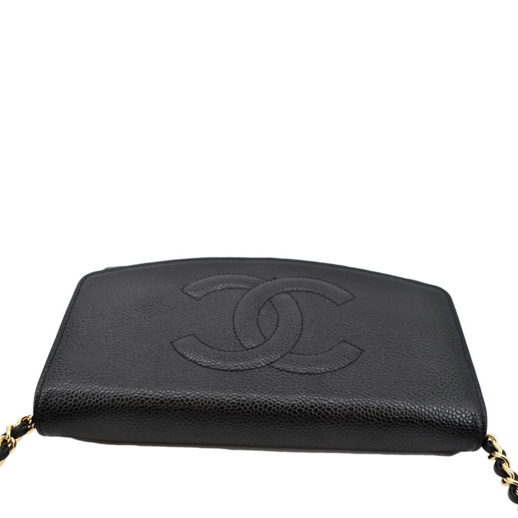 CHANEL Timeless WOC Caviar Leather Wallet on Chain Shoulder Bag Black