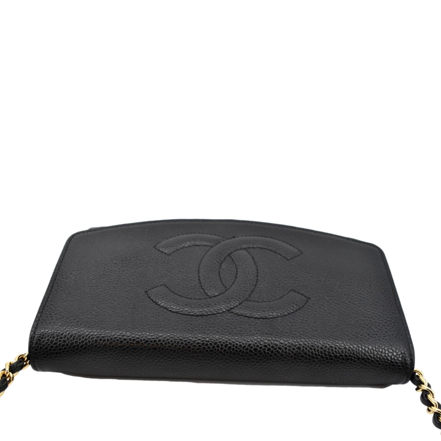 CHANEL Timeless WOC Caviar Leather Wallet on Chain Shoulder Bag Black