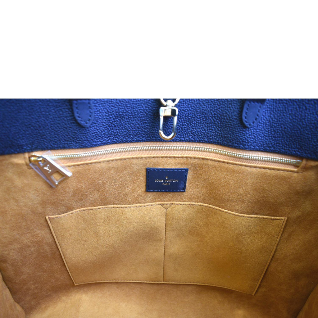 LOUIS VUITTON Onthego GM Monogram Empreinte Leather Tote Bag Black