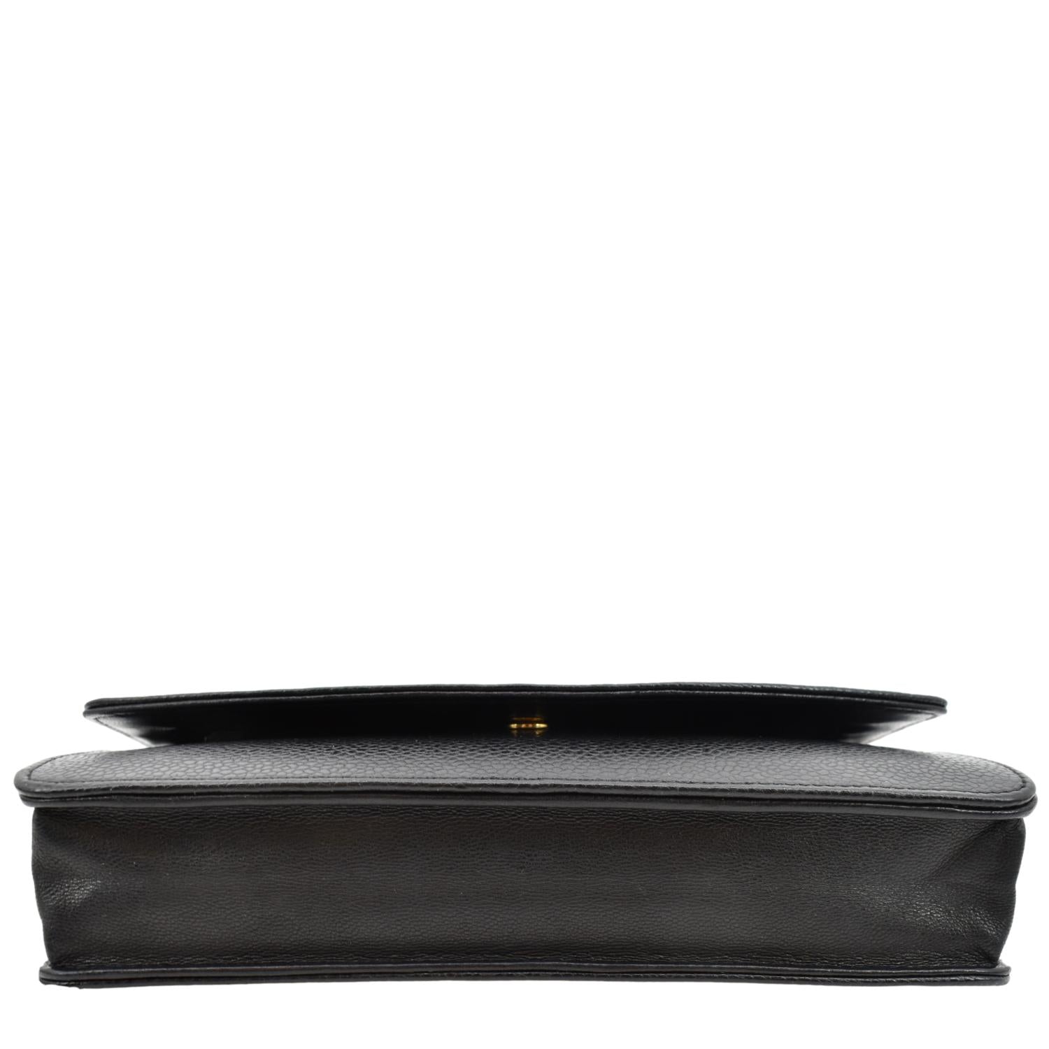 CHANEL Timeless WOC Caviar Leather Wallet on Chain Shoulder Bag Black