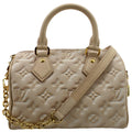 LOUIS VUITTON Speedy 20 Stardust Monogram Embossed Shoulder Bag Beige