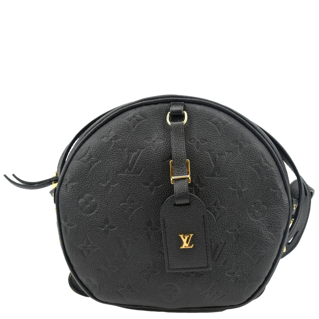 LOUIS VUITTON Boite Chapeau Souple MM Monogram Empreinte Shoulder Bag Black