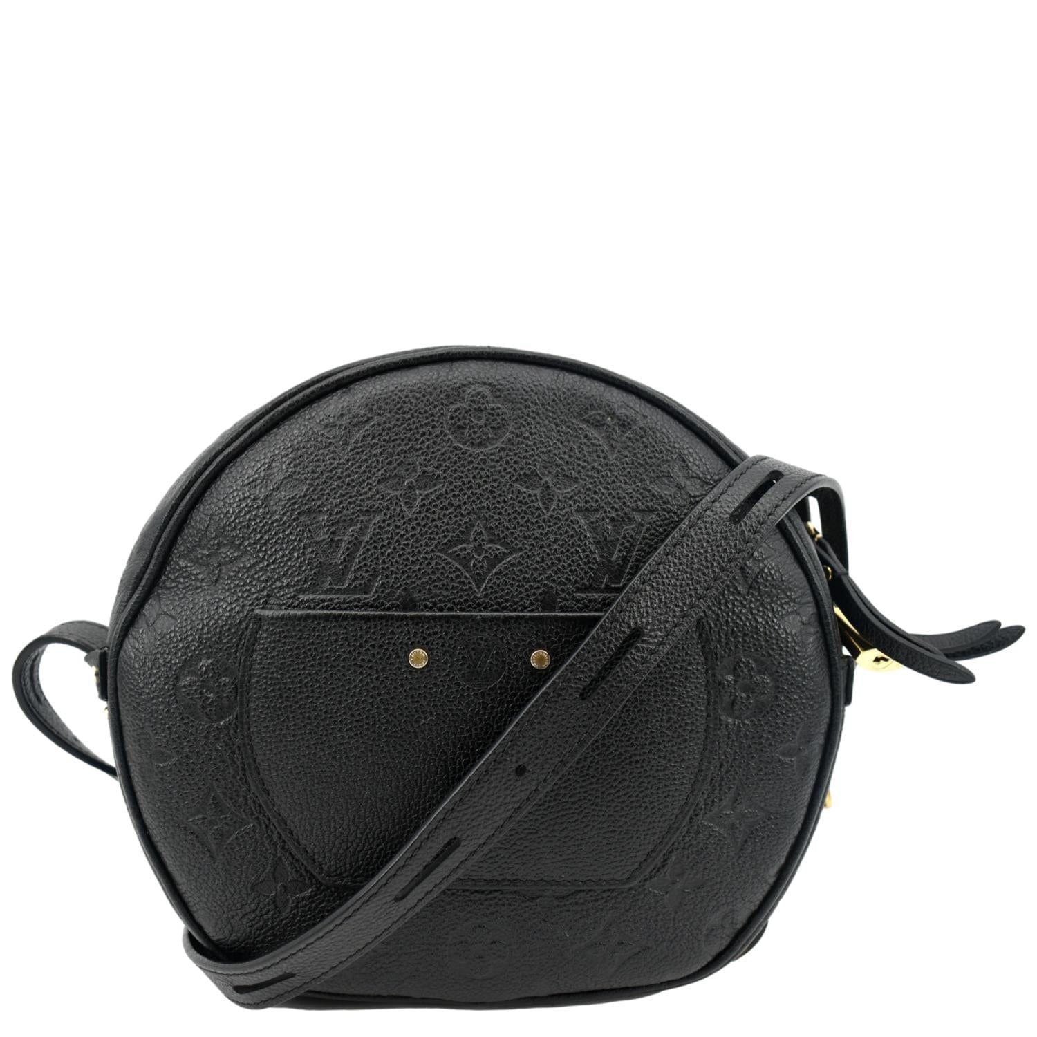 LOUIS VUITTON Boite Chapeau Souple MM Monogram Empreinte Shoulder Bag Black