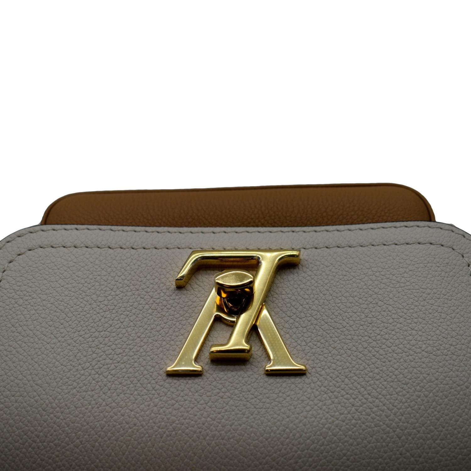 LOUIS VUITTON Lockme Tender Grained Calfskin Leather Shoulder Bag Quartz