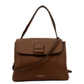 BURBERRY Derby House Check Leather Tote Shoulder Bag Dusty Pink