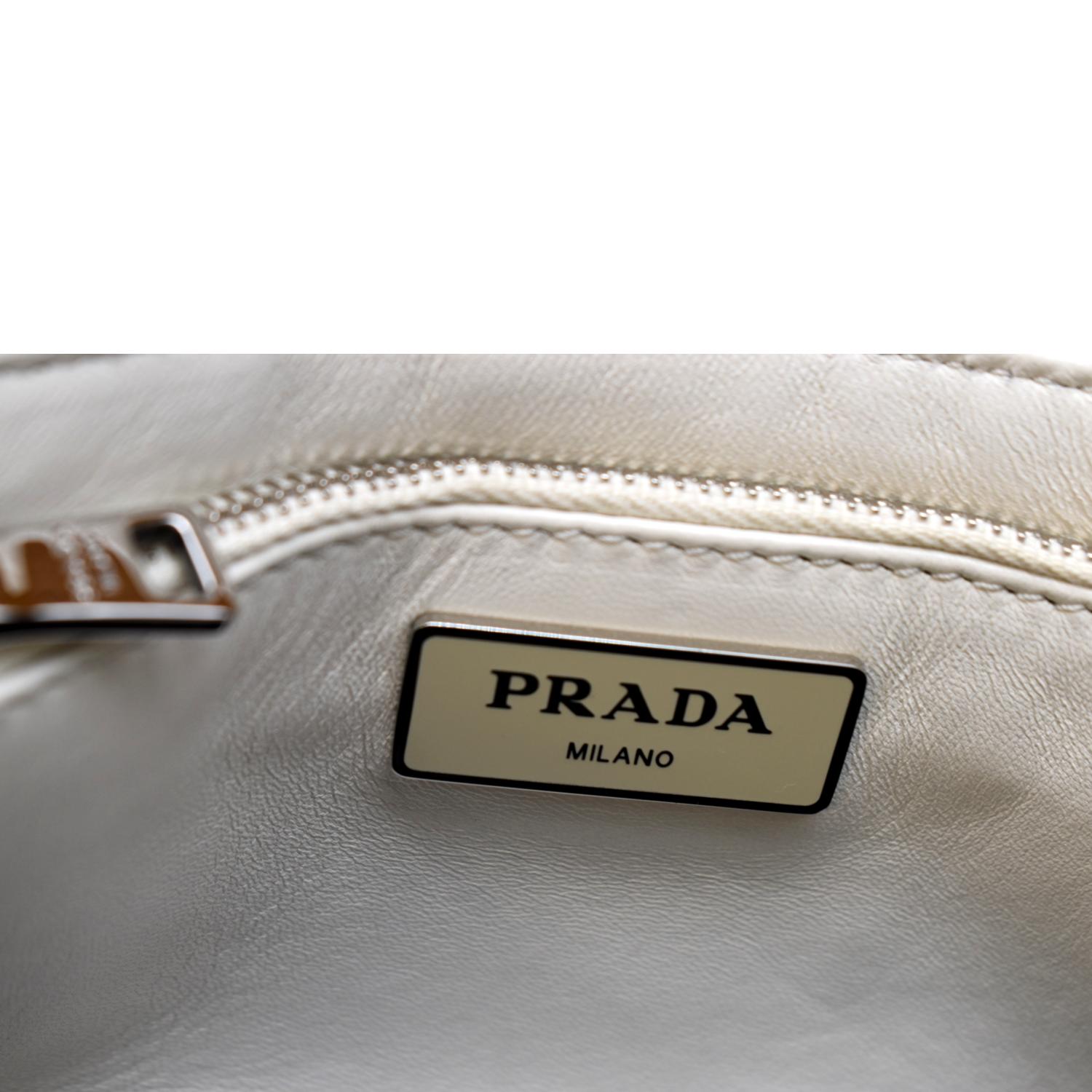 PRADA Borsa Pocket Con Nappa Leather Shoulder Bag White