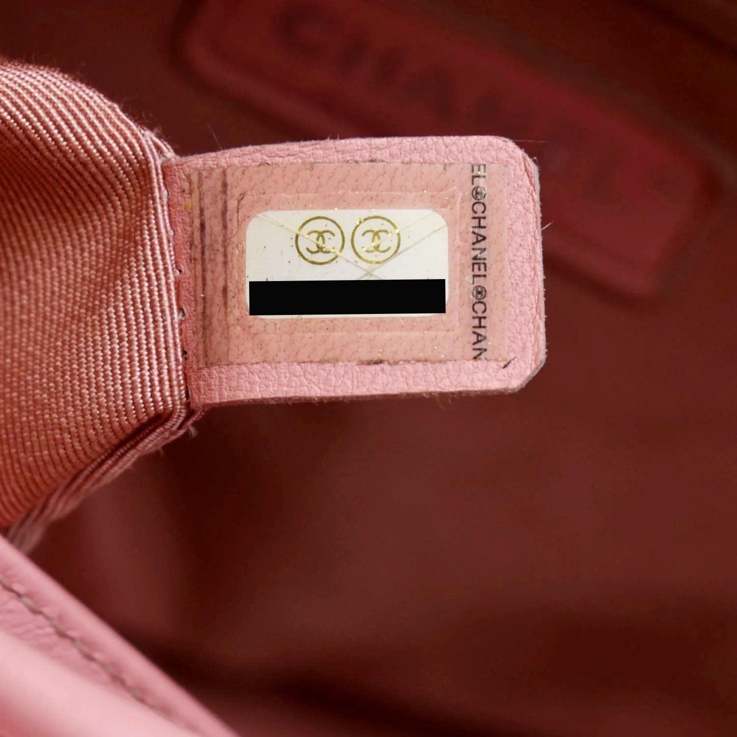CHANEL Gabrielle Medium Aged Calfskin Leather Shoulder Bag Pink
