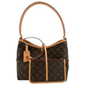 LOUIS VUITTON Carryall PM Monogram Canvas Shoulder Bag Brown